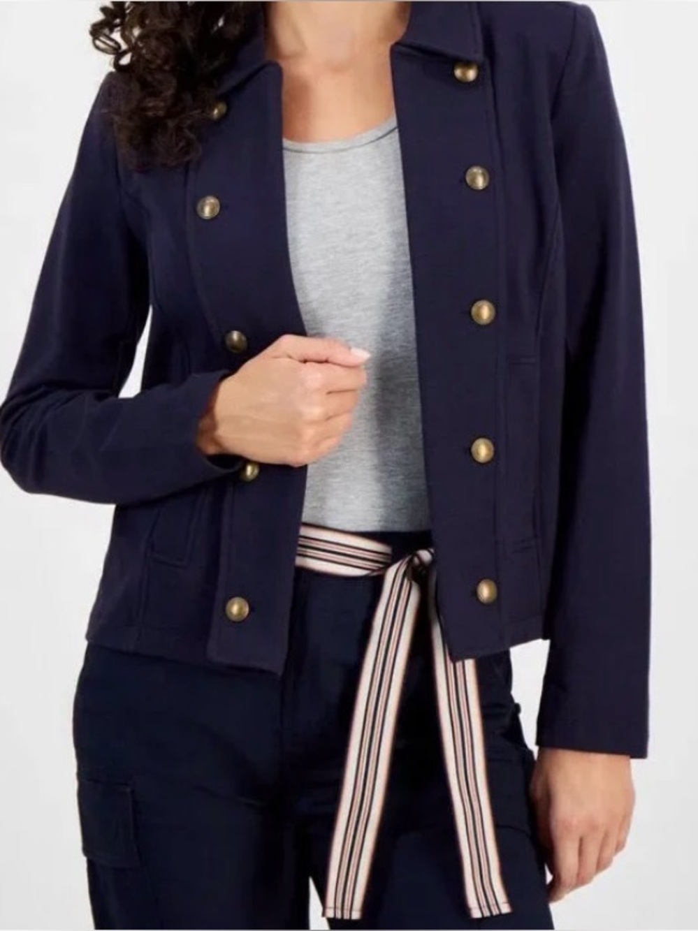 NWT Nautica Jeans Women’s Open-Front Captain’s Navy Jacket
